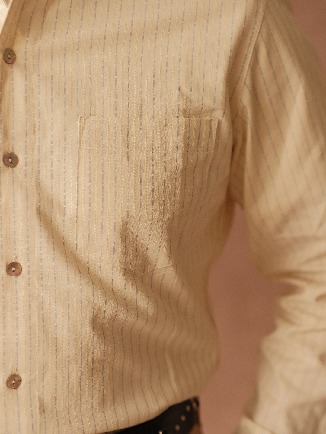 Riviera One-Piece Collar Striped Jacquard shirt