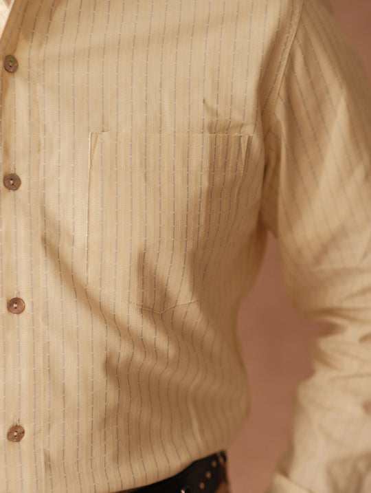 Riviera One-Piece Collar Striped Jacquard shirt
