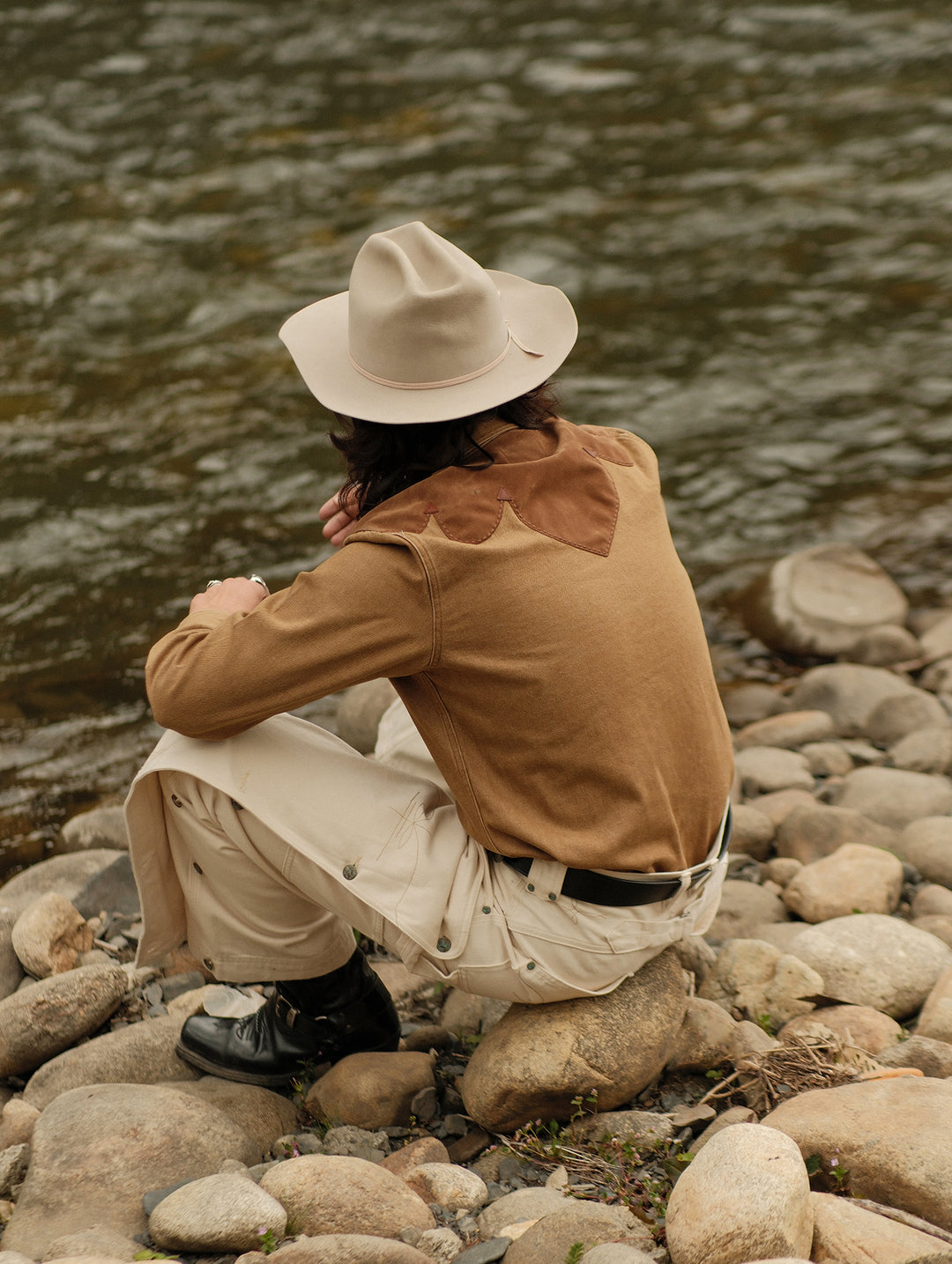 Western Series Yoke Patchwork Shirt