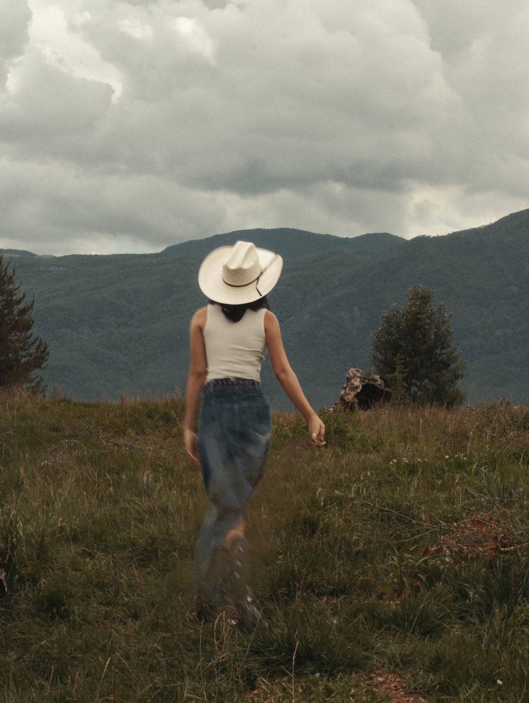 Western Series Denim A-line skirt
