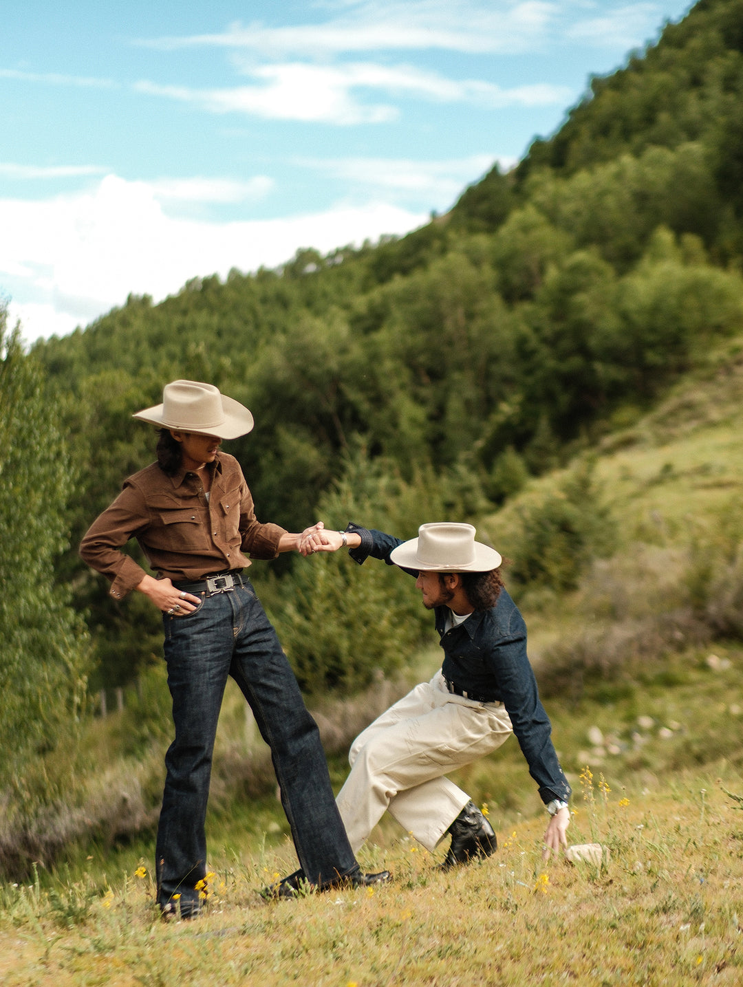 Western Series Basic Corduroy Shirt-Brown