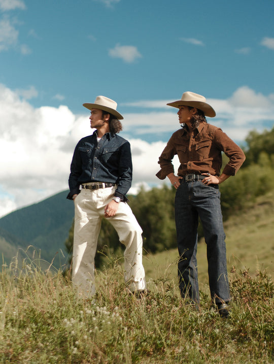 Western Series Basic Corduroy Shirt-Brown