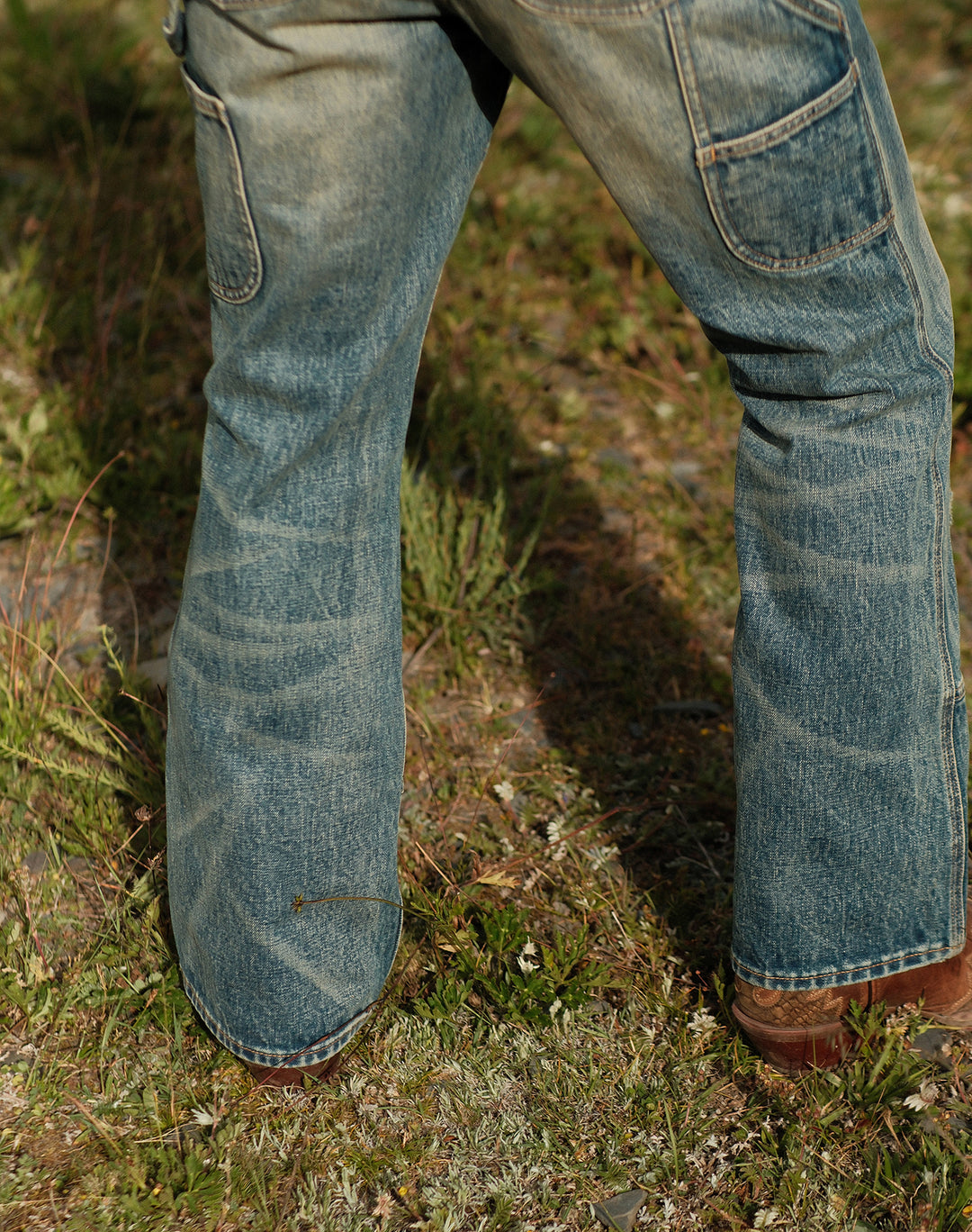 Western Series 16.4OZ Logger Flared jeans-Dirtying Process Wash