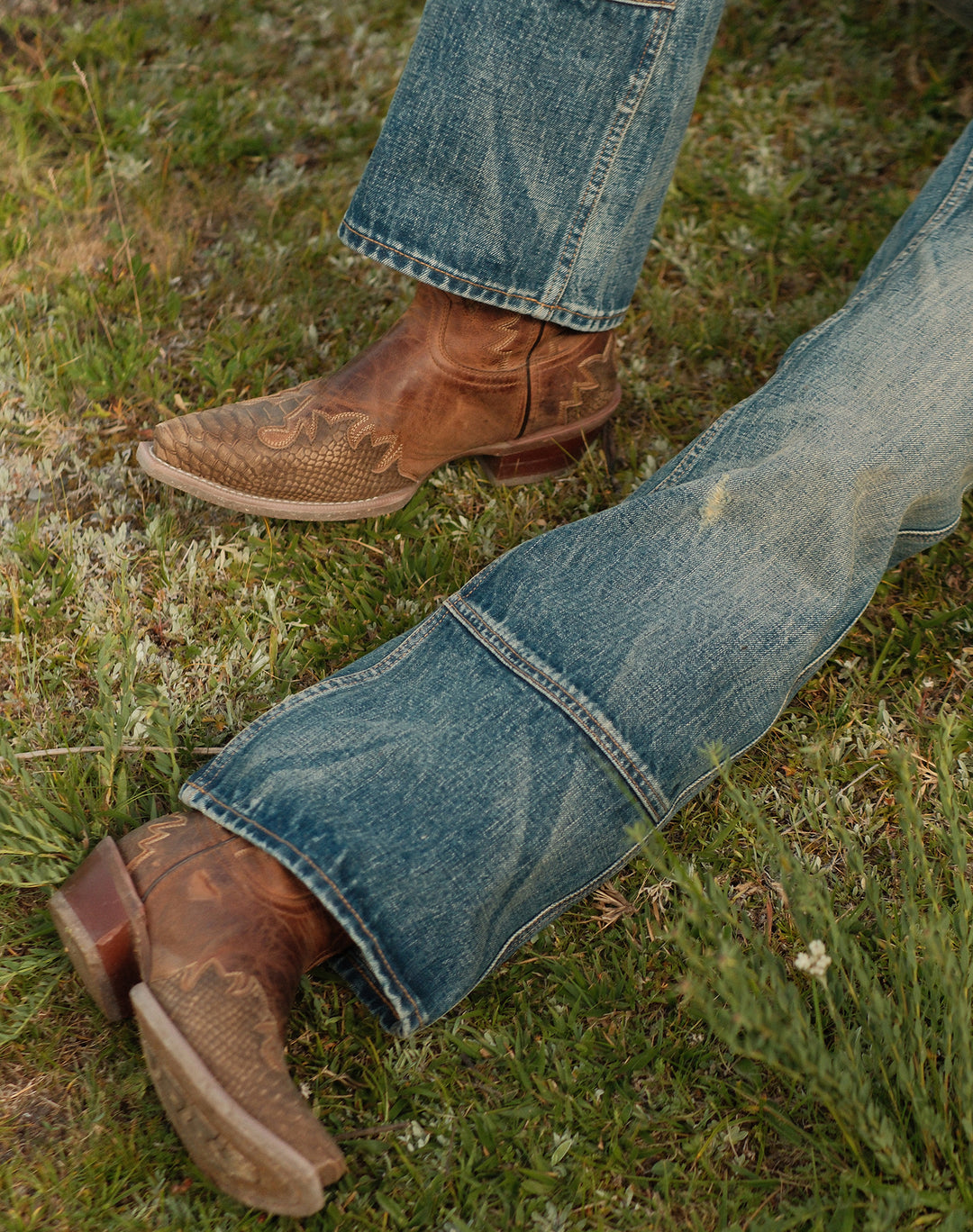 Western Series 16.4OZ Logger Flared jeans-Dirtying Process Wash