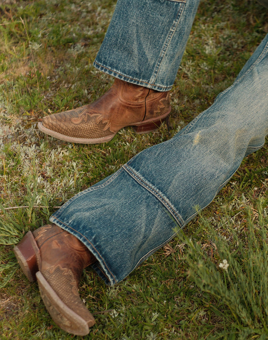 Western Series 16.4OZ Logger Flared jeans-Dirtying Process Wash