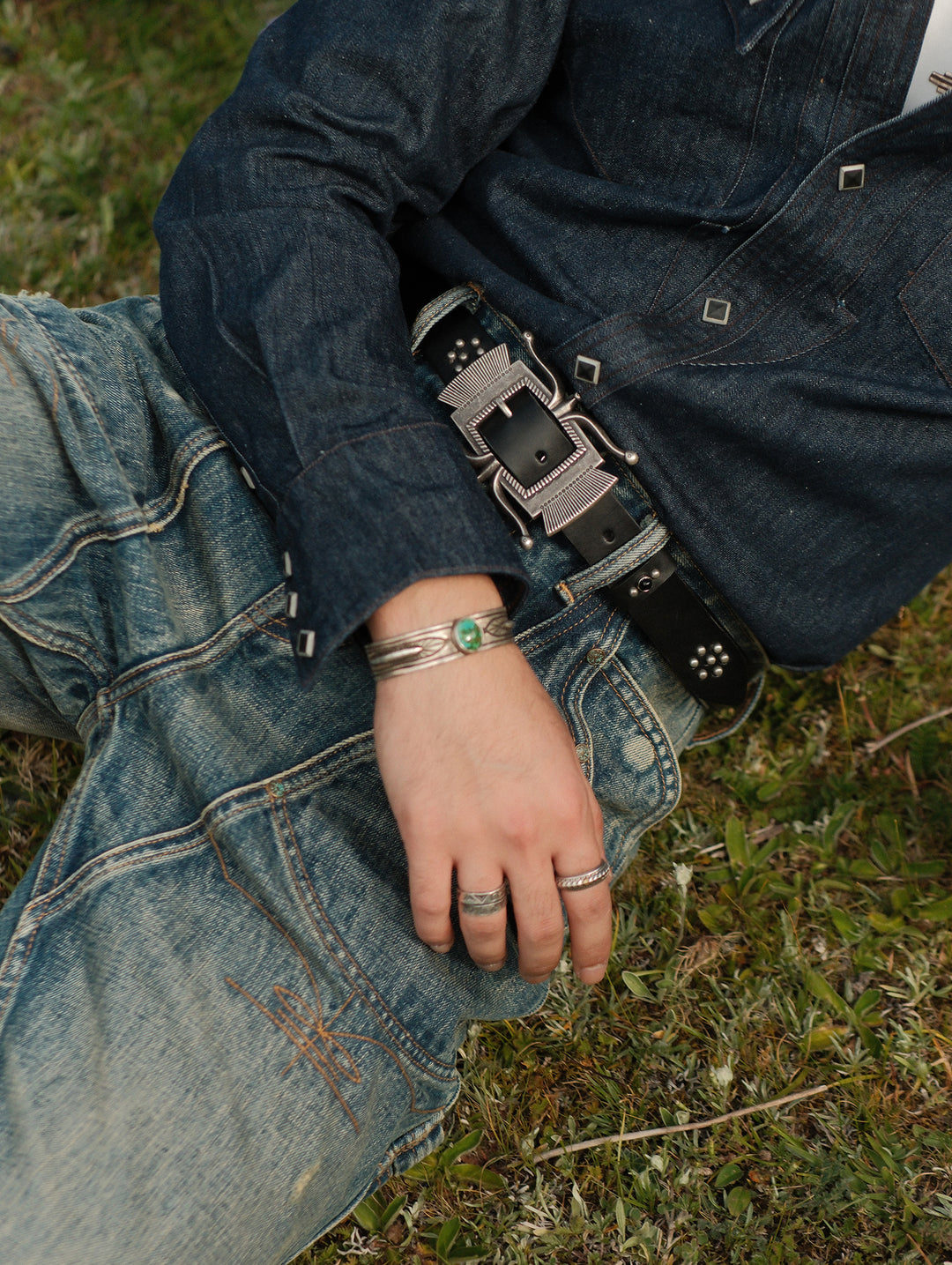 Octopus-shaped Buckle Belt-Beaded and Riveted