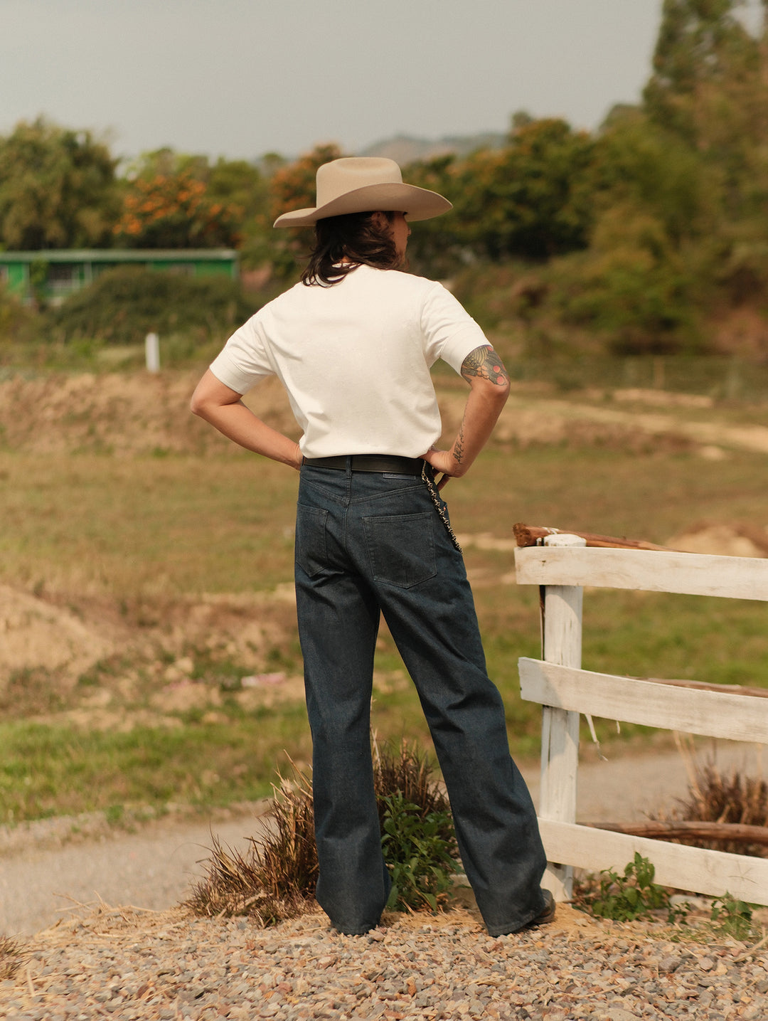 RAN Wide-Leg jeans-Plant Dyeing Indigo