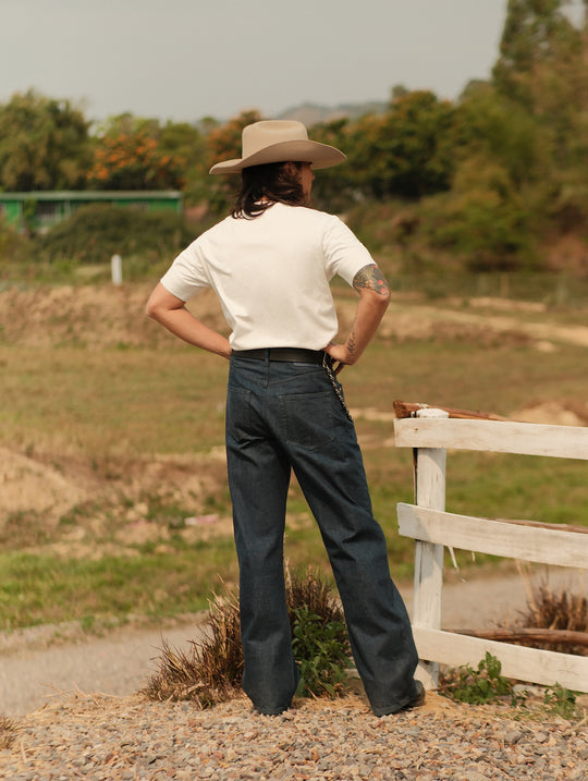 RAN Wide-Leg jeans-Plant Dyeing Indigo