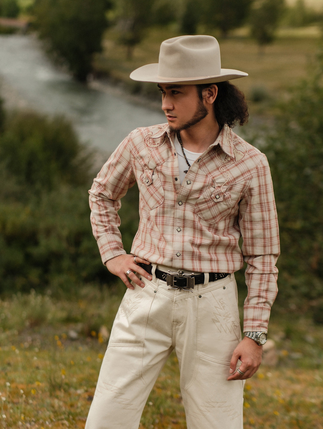 Western Series Couching Embroidery Shirt