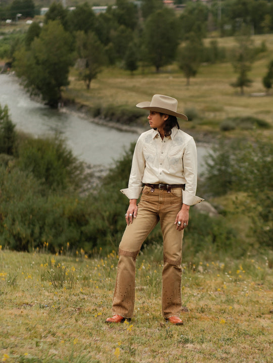 Western Series Desert Lily White Denim Shirt
