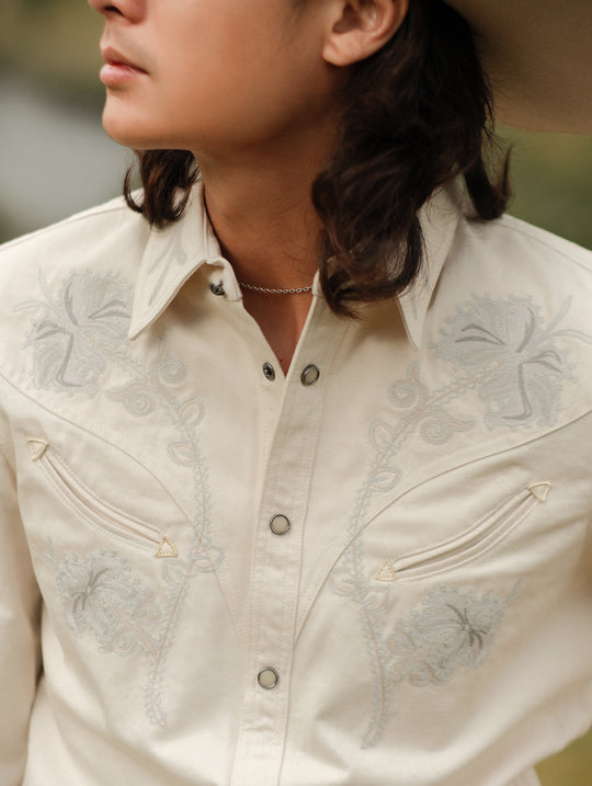 Western Series Desert Lily White Denim Shirt