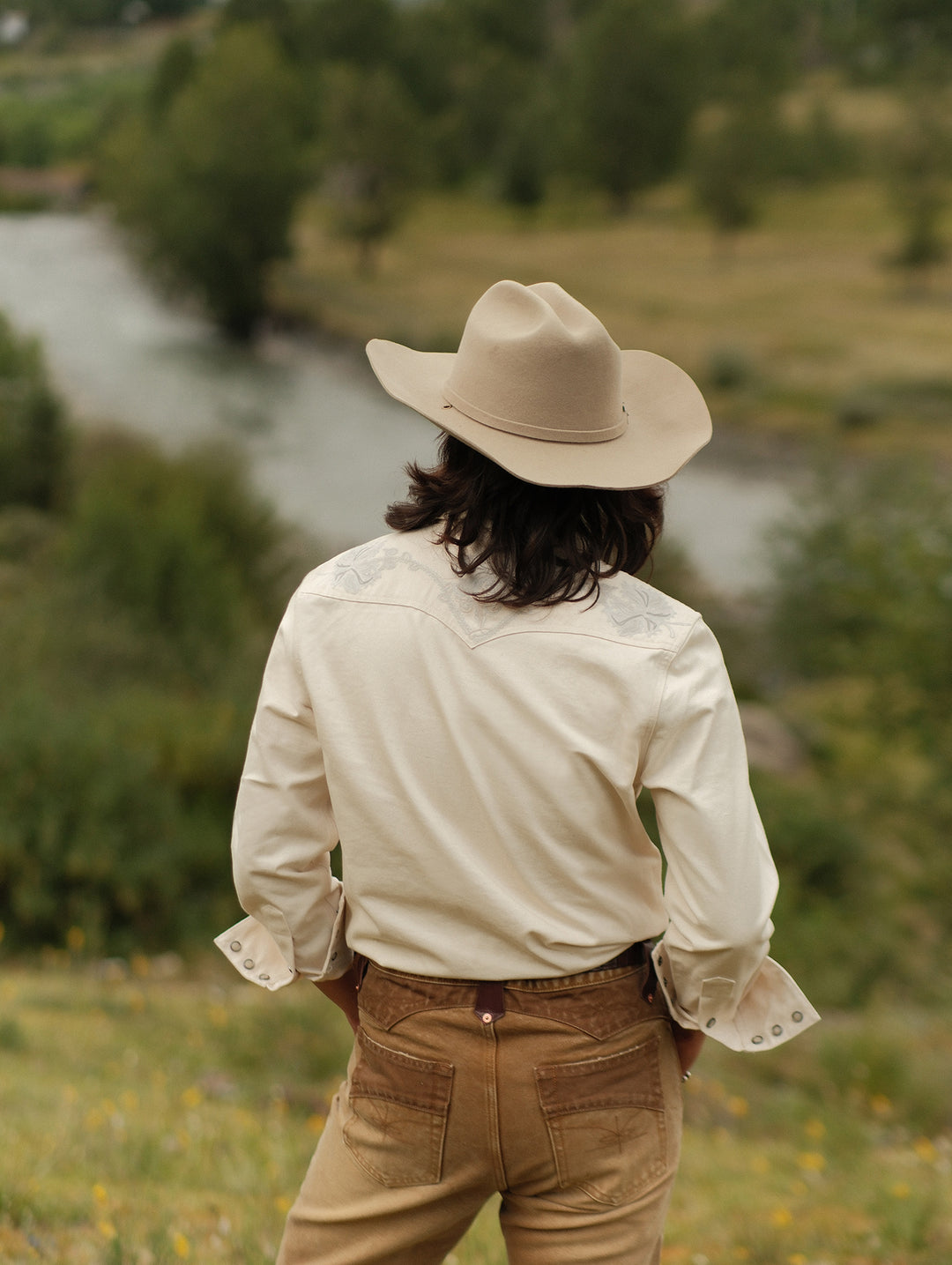 Western Series Desert Lily White Denim Shirt