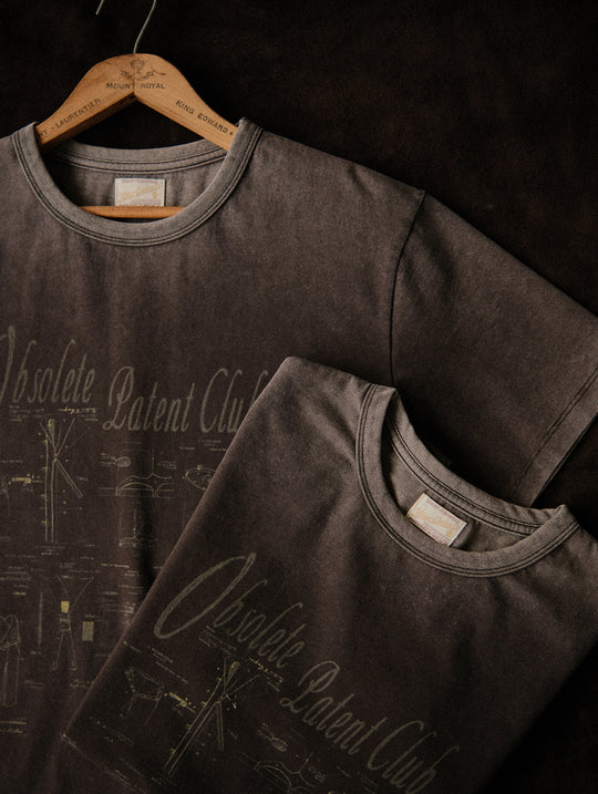 “Expired Patent Club” Washed Dark Gray T-shirt