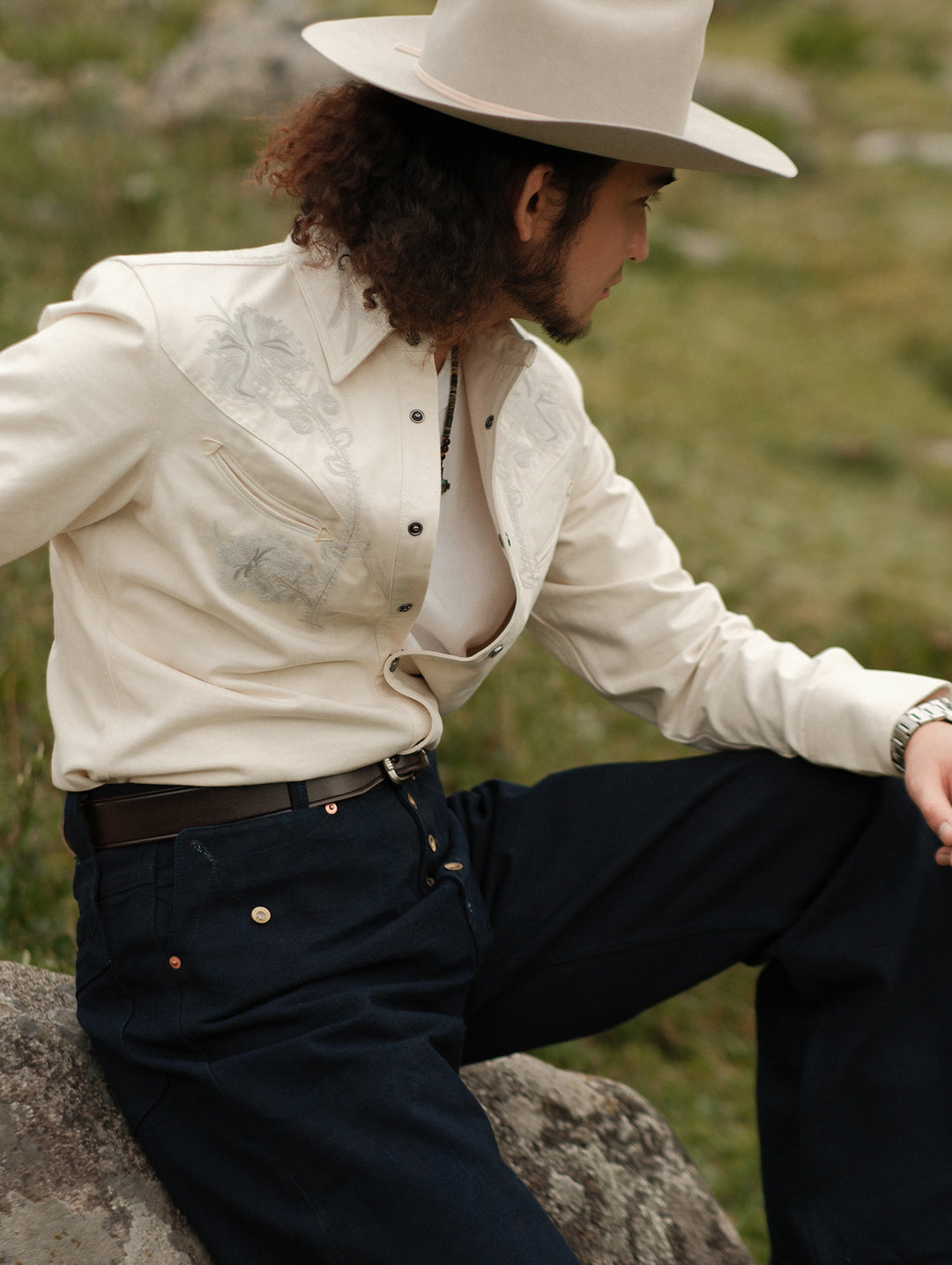 Western Series Desert Lily White Denim Shirt