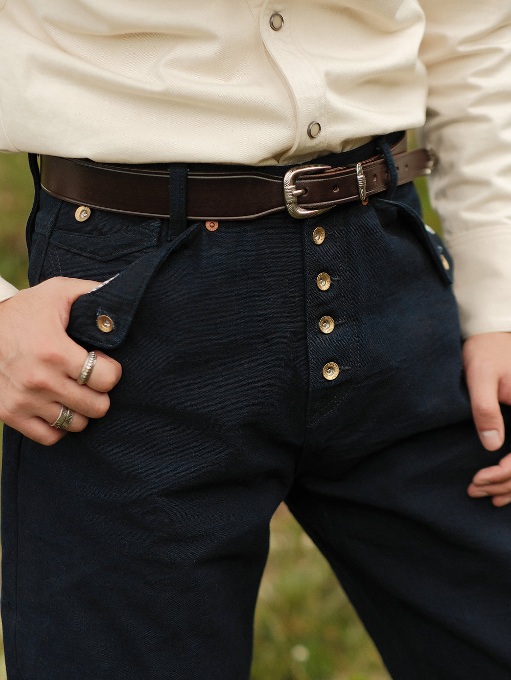 Horseshoe Pin Buckle Belt-Brown