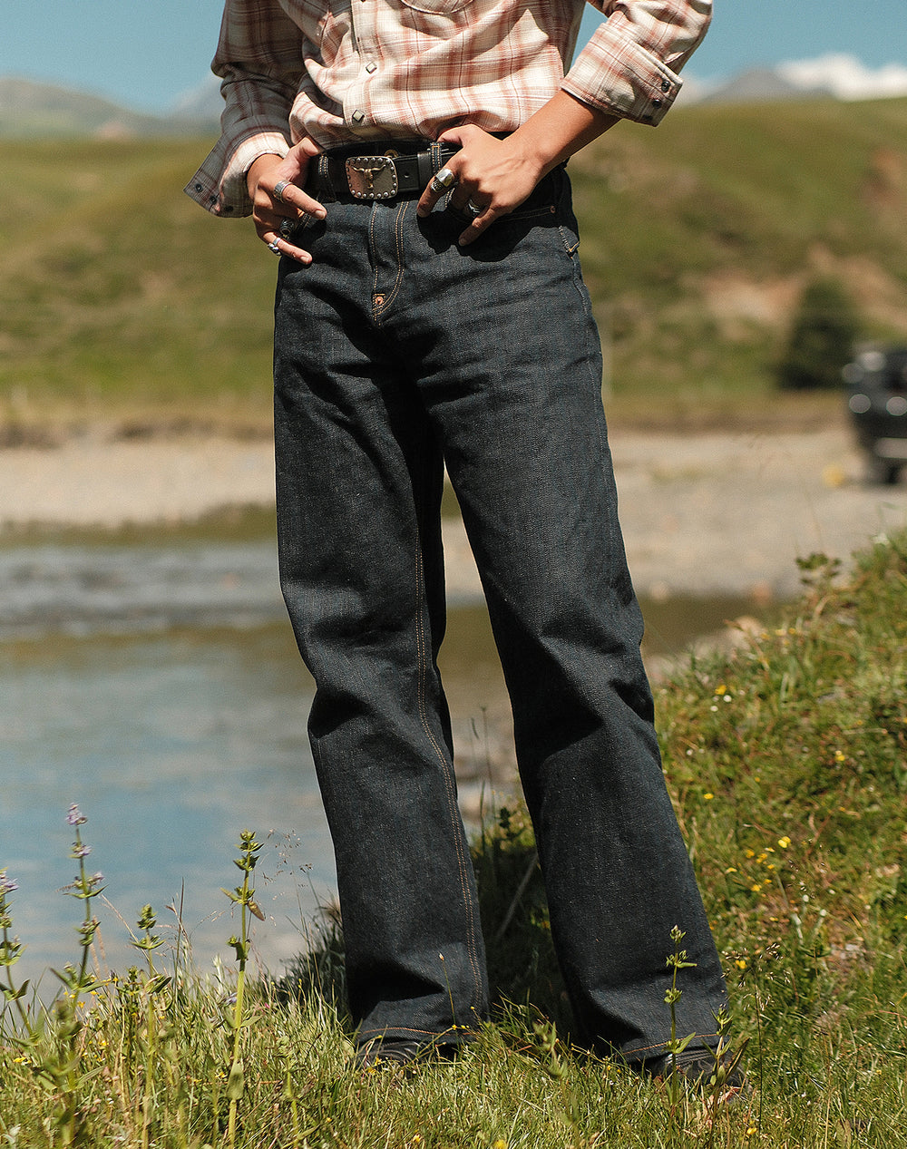 CHAOS ERA Series 18OZ 705B Wide-Leg jeans