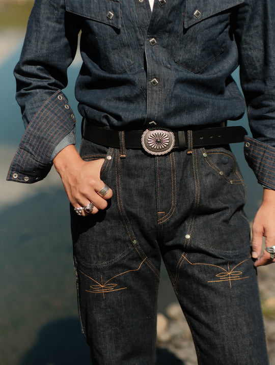 Sunflower Turquoise Buckle Belt
