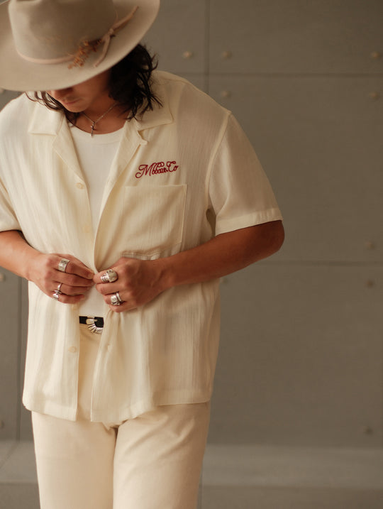 Flax Cuban Collar Shirt