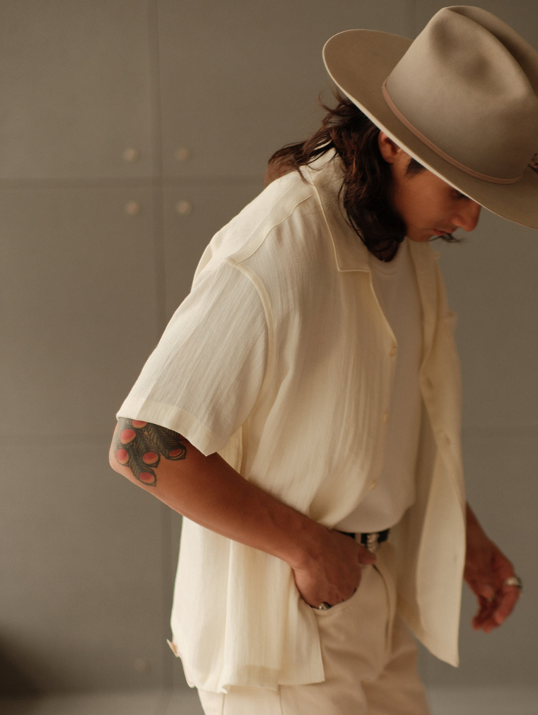 Flax Cuban Collar Shirt