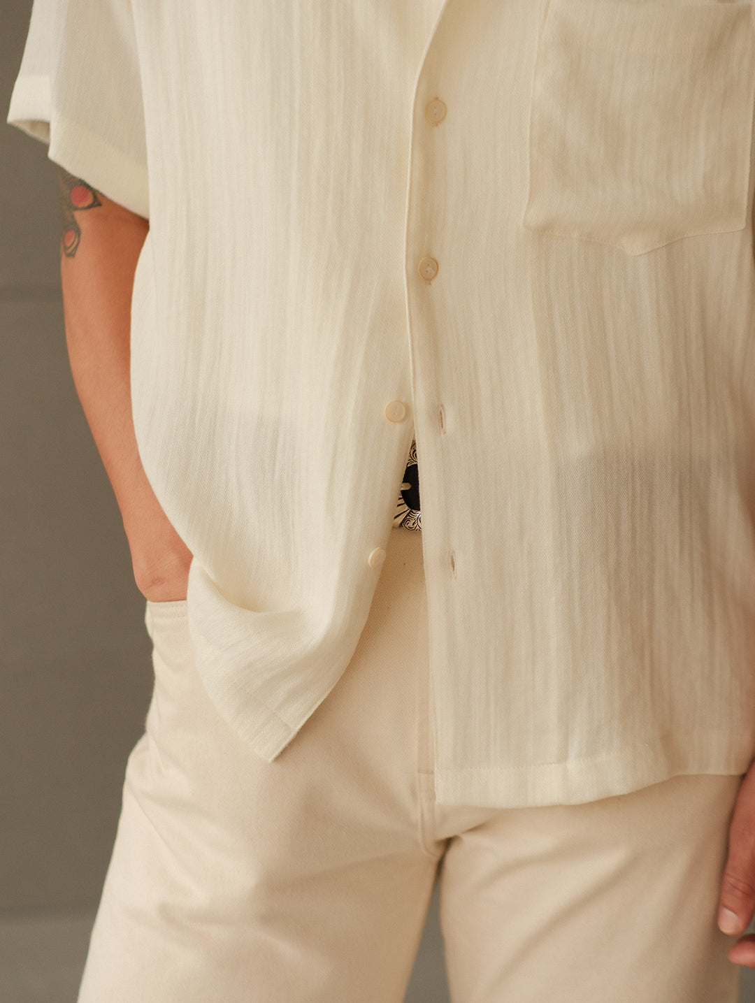 Flax Cuban Collar Shirt