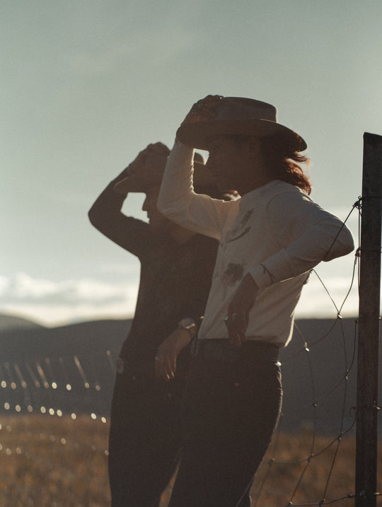 Mvc&Co. Desert Lily Embroidered Henley shirt