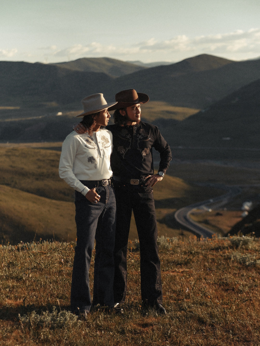 Mvc&Co. Desert Lily Embroidered Henley shirt