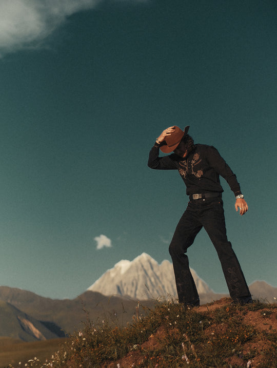 Western Embroidered Bootcut Selvedge Denim jeans