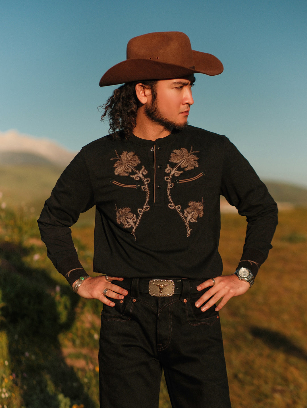 Longhorn Bull Head Belt