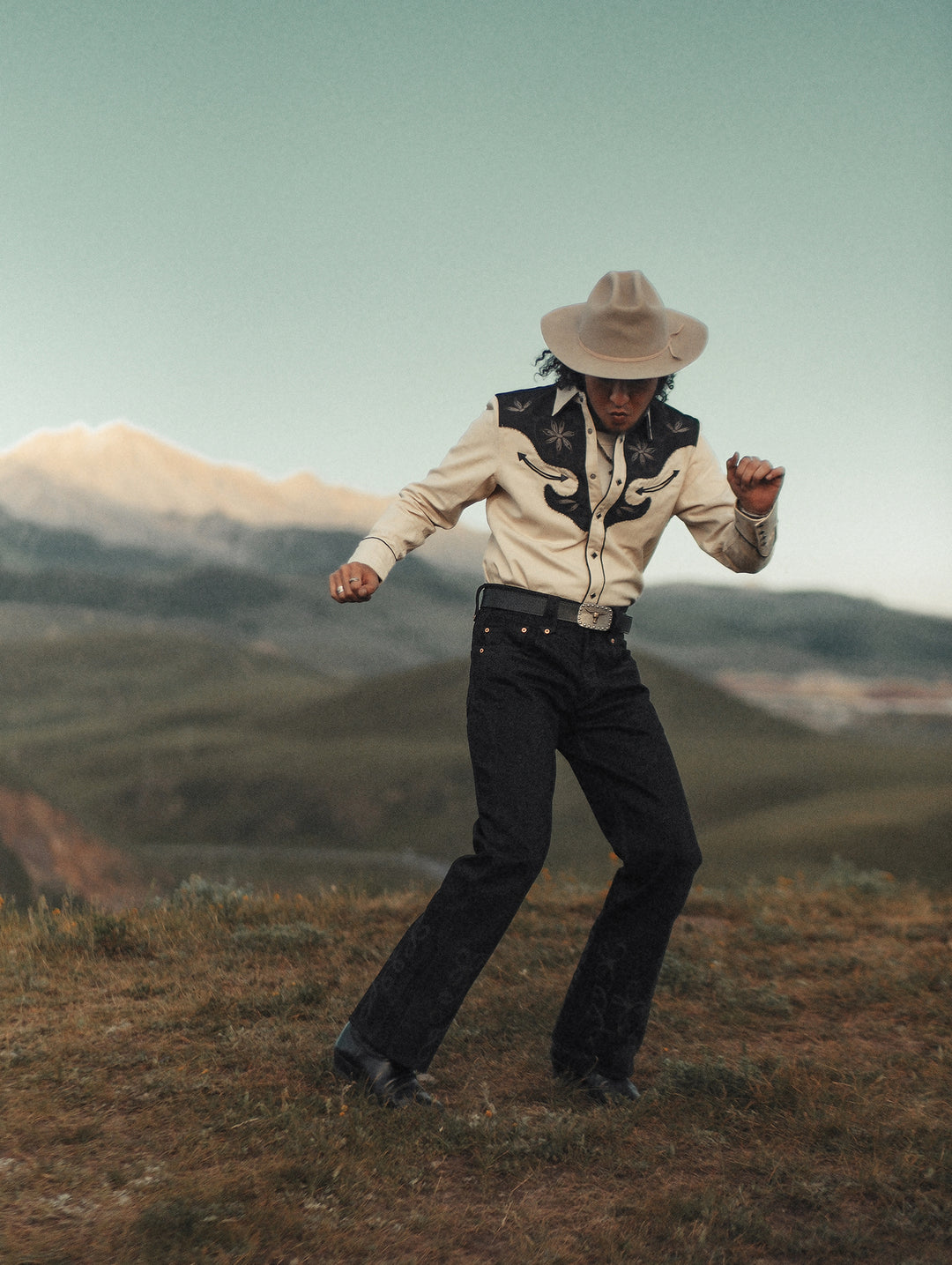 Western Embroidered Bootcut Selvedge Denim jeans