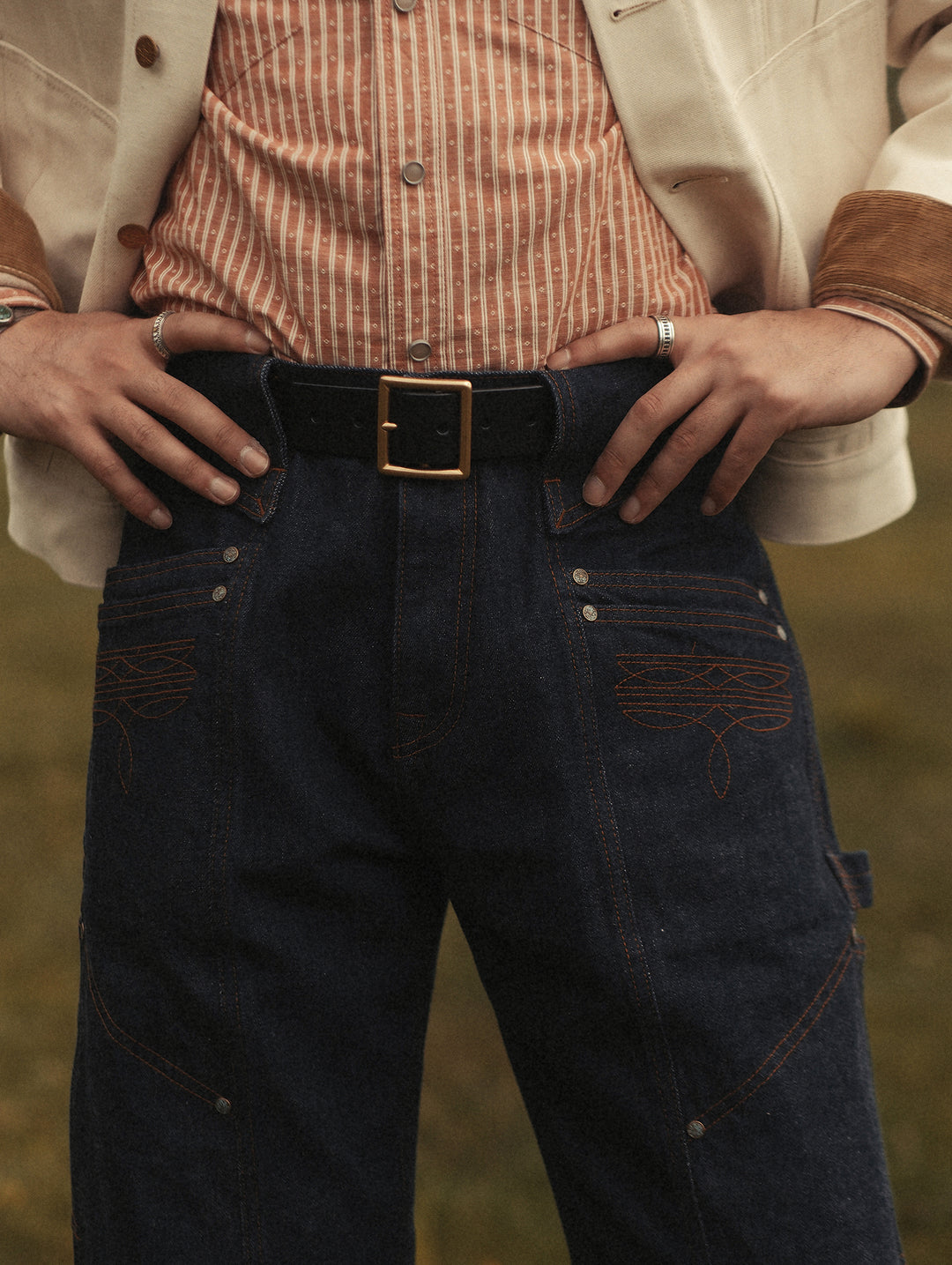 Western Series 16.4 OZ Logger IV Wide-Leg jeans