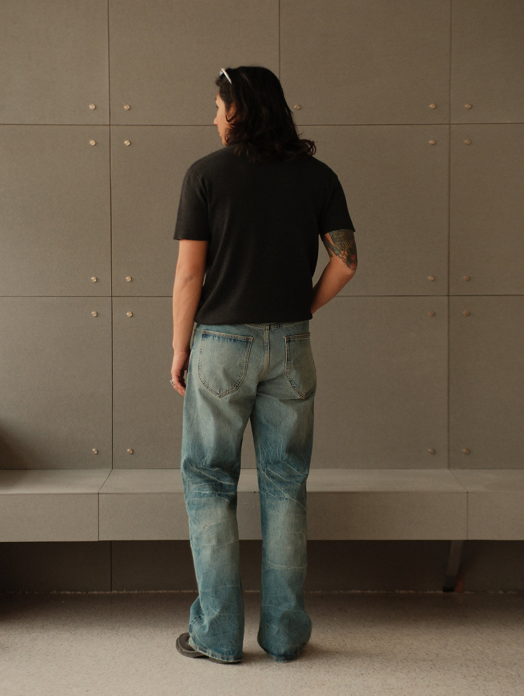 Simple style Knitted Shirt-Dark Flecked Grey