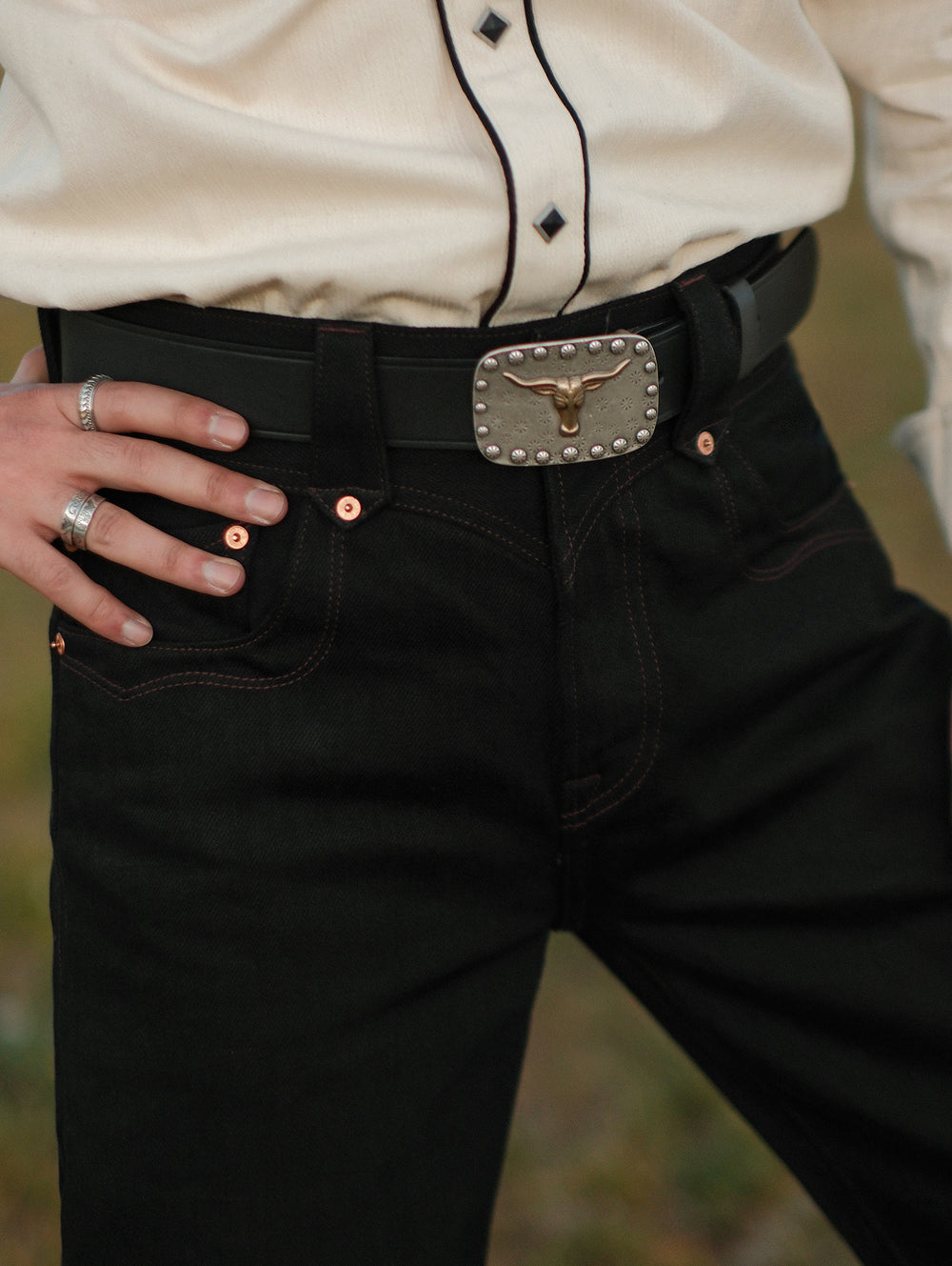 Longhorn Bull Head Belt