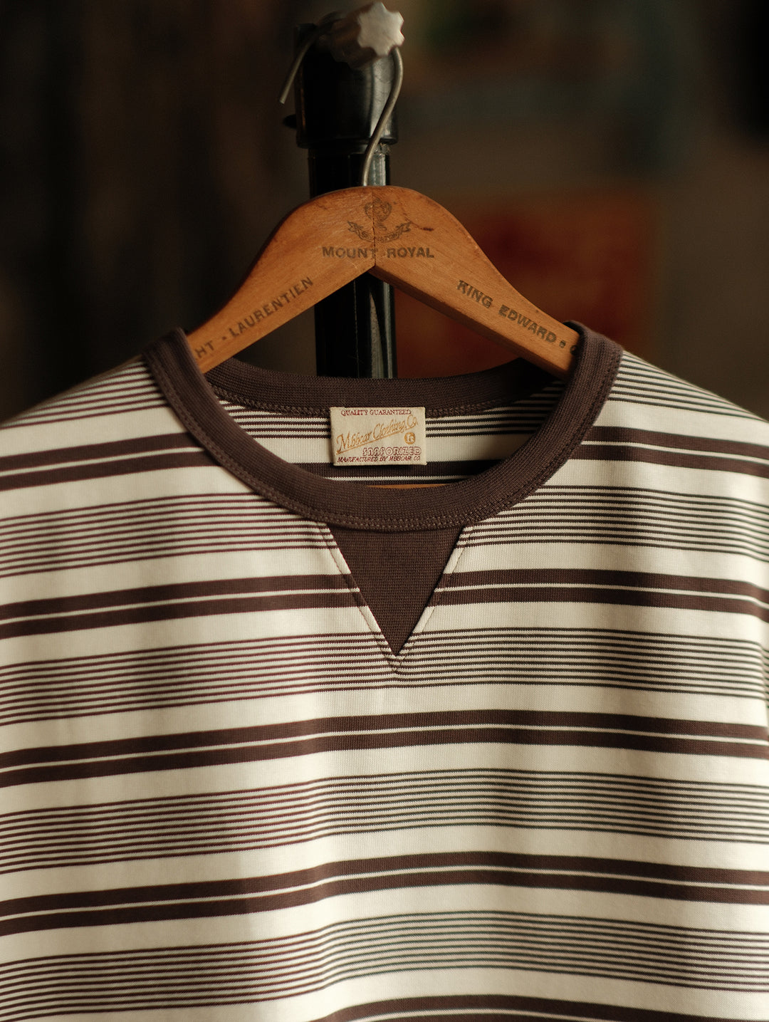 Striped Sports T-shirt-Charcoal Grey