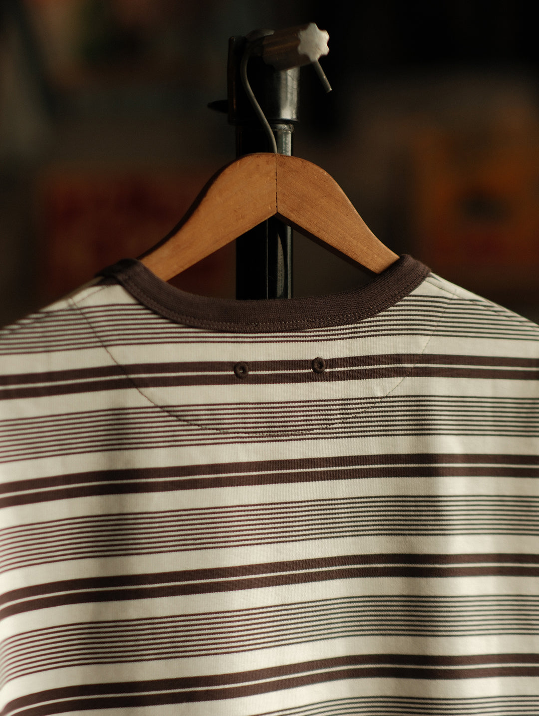 Striped Sports T-shirt-Charcoal Grey