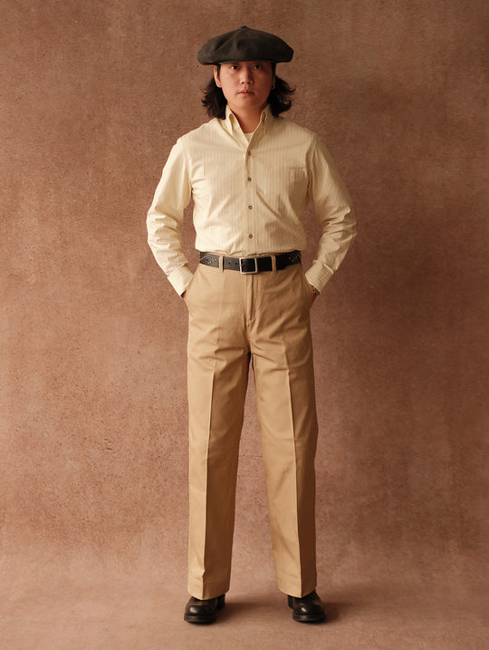 Riviera One-Piece Collar Striped Jacquard shirt