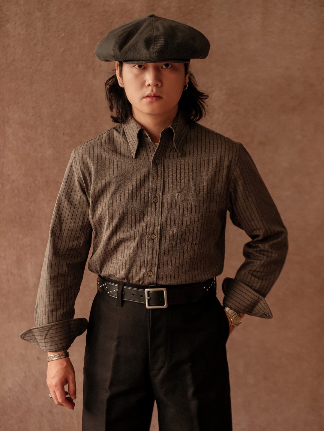 Long-Point Button-Down Work shirt