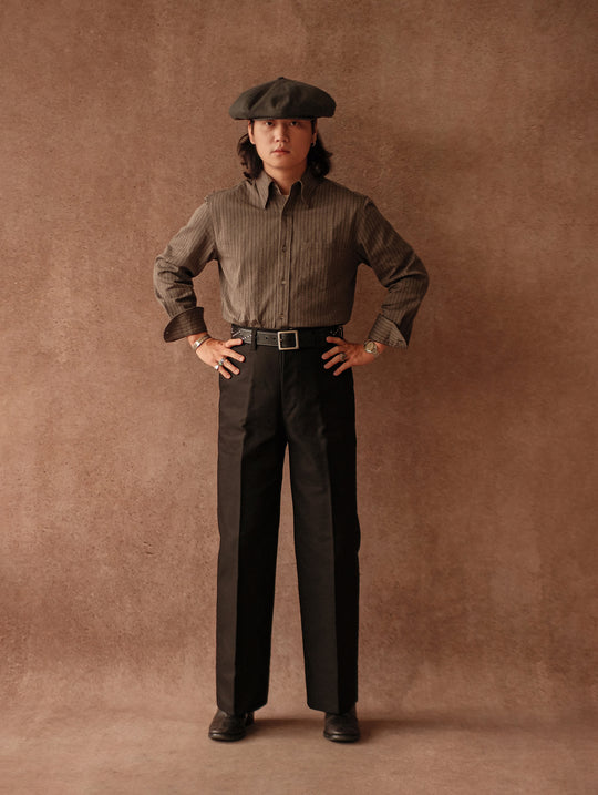 Long-Point Button-Down Work shirt