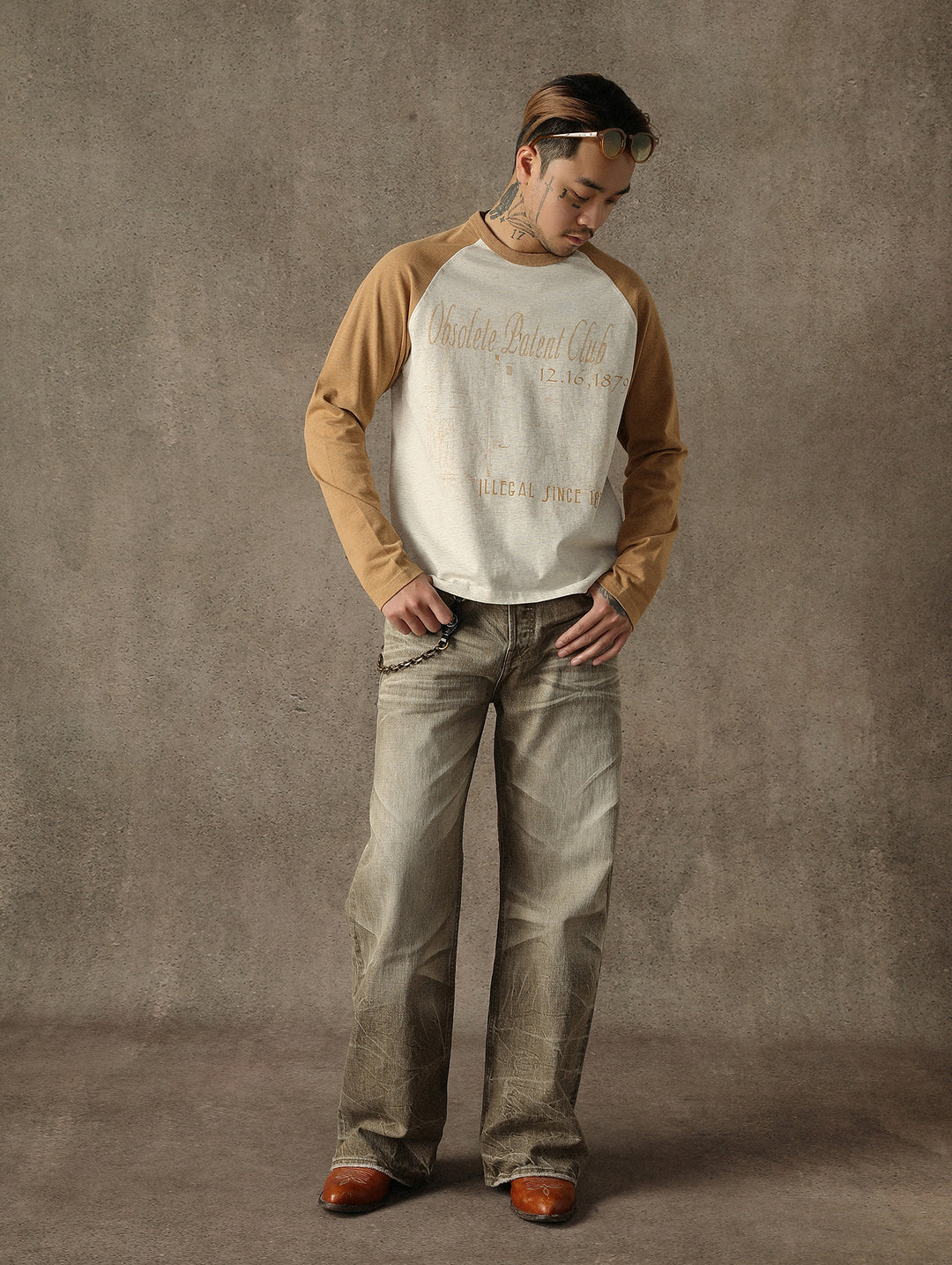 “Expired Patent Club” Raglan Sleeve T-shirt