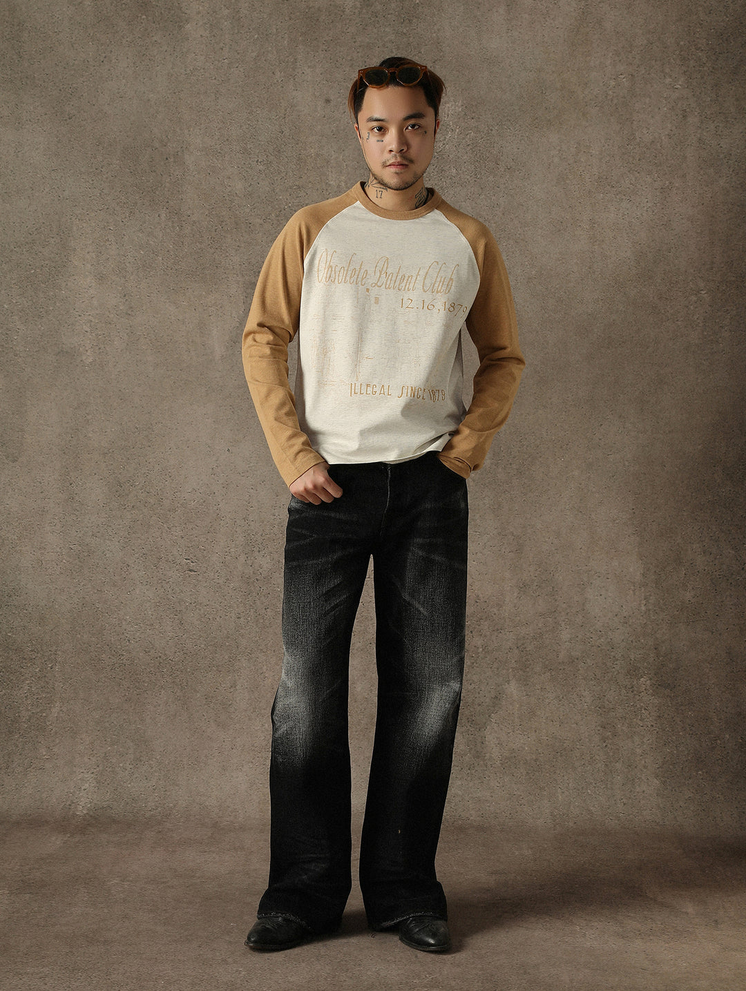 “Expired Patent Club” Raglan Sleeve T-shirt