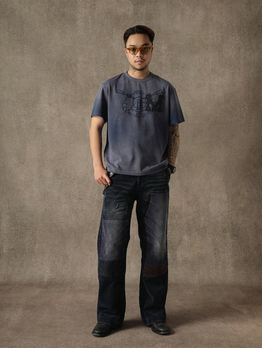 Mvc&Co. 717# Patchwork corduroy wide-leg pants