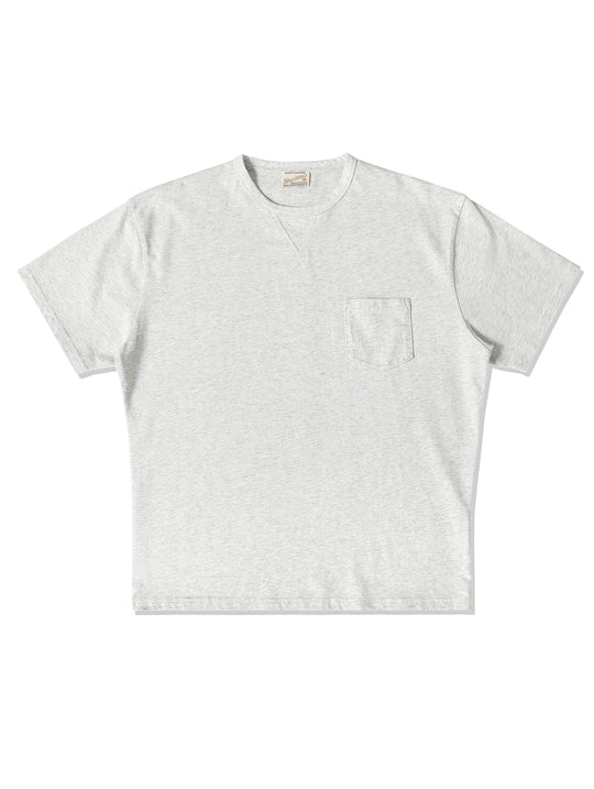 Single Pocket Basic T-Shirt-Grey