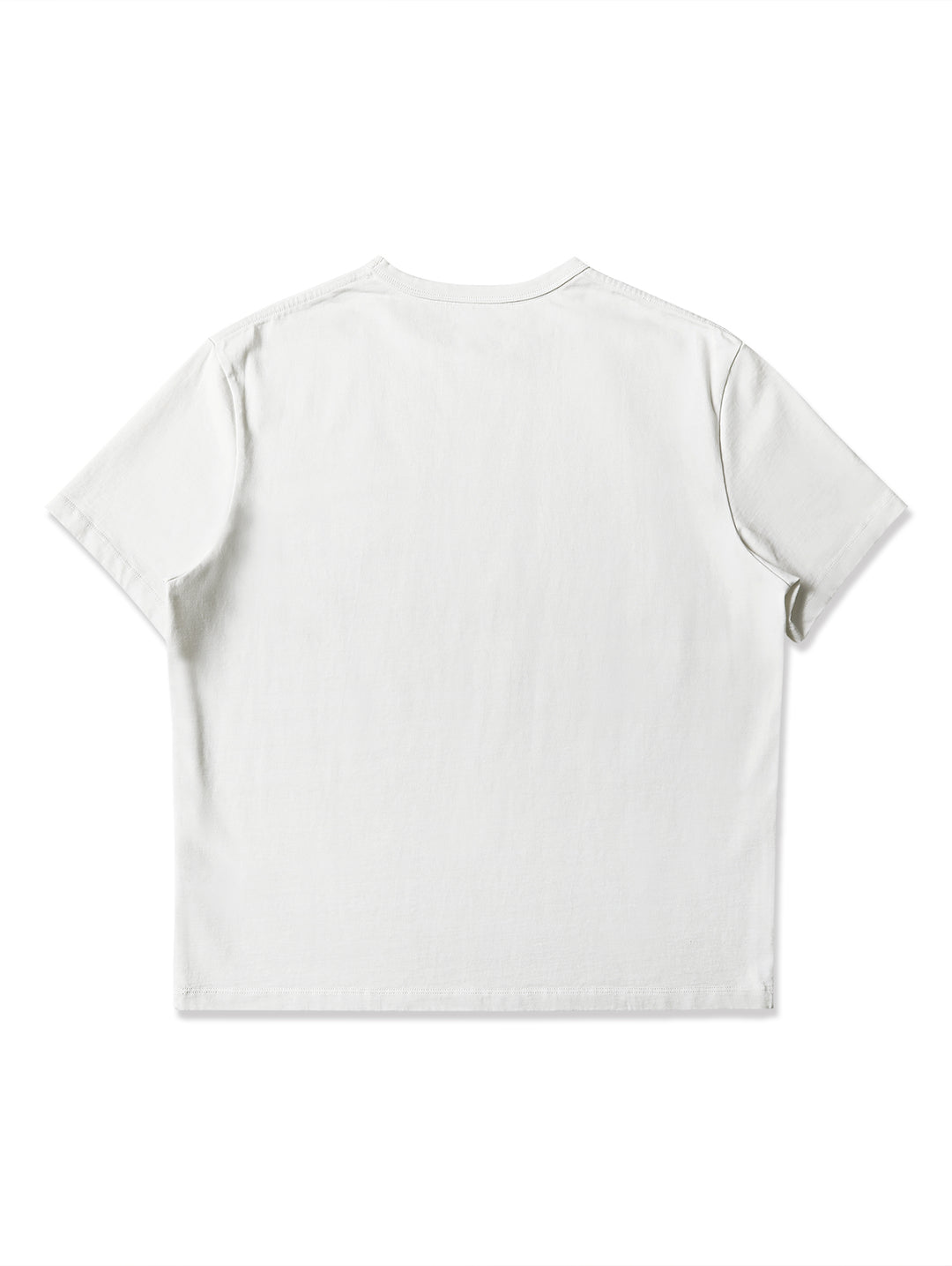 Three-Color Regular Loose-Fit Crew Neck T-shirt-Gray
